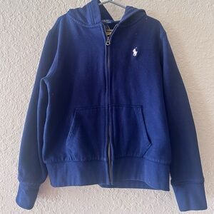 Polo by Ralph Lauren Kids Classic Blue Zip-up Hoodie Size(M 8-10)